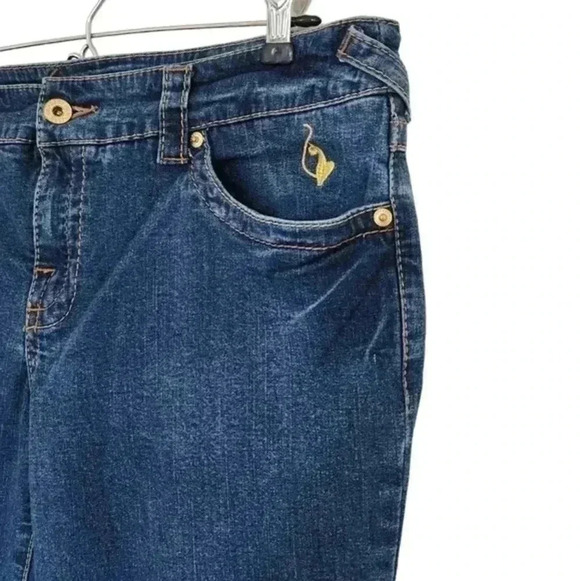 Baby Phat Jeans Women's 13 Vintage Y2K Straight Leg Dark Wash Mid-Rise Bedazzled - Picture 5 of 14